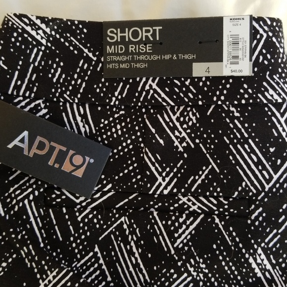 NWT Apt 9 women's cuffed mid rise shorts size 4 - Picture 3 of 5